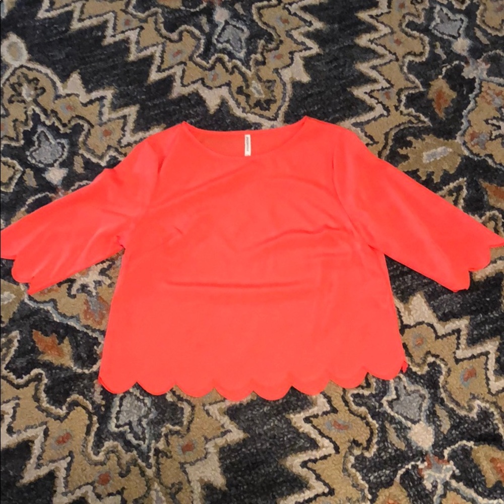 Peppermint brand Scalloped Crop Top
